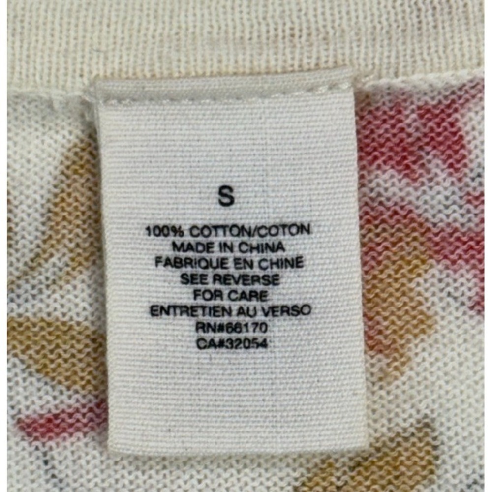Anthropologie‎ Postmark Cardigan Small Cream Venice Print Cardigan V-Neck Cotton - Picture 7 of 10